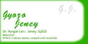 gyozo jeney business card