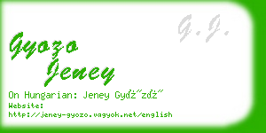 gyozo jeney business card